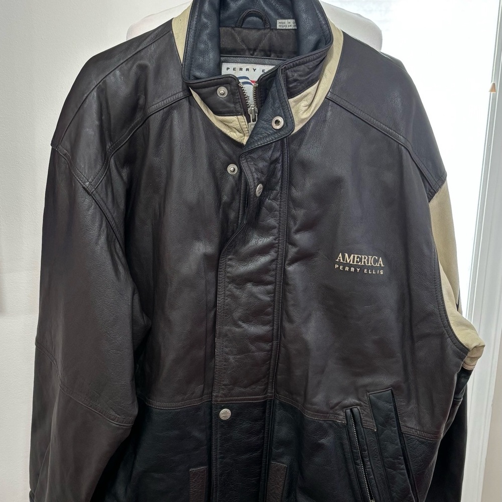 Perry Ellis Leather Jacket size L